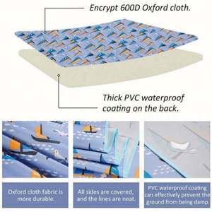 Vente en gros directe d'usine, tapis de plage pliable extra large, léger, durable, imperméable, résistant au sable, pour la randonnée et les pique-niques - Product Image 3