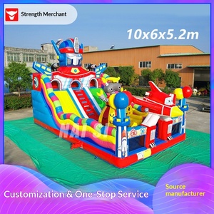 <span class=keywords><strong>Château</strong></span> gonflable géant personnalisé pour l'extérieur, lit de saut, <span class=keywords><strong>château</strong></span> gonflable pour enfants, NS-30 10x6x5.2m, parc d'attractions - Product Image 5