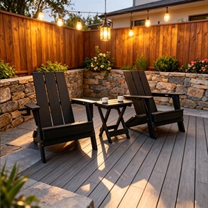 Chaise <span class=keywords><strong>Adirondack</strong></span> Pliante en PEHD Effet Bois, Chaise Grenouille en <span class=keywords><strong>Plastique</strong></span> Résistante aux Intempéries, Mobilier d'Extérieur pour Patio et Jardin – Vente Chaude Usine - Product Image 6