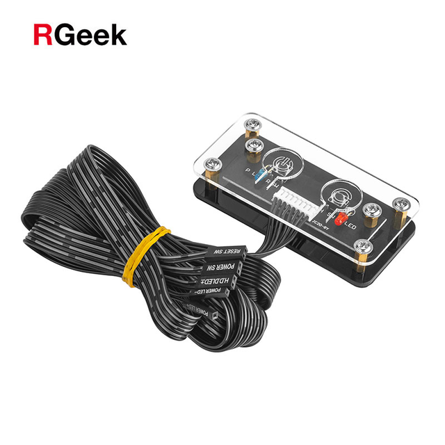 RGeek Desktop PC Computer Power Switch Cable External Restart Button Computer PC Case Motherboard Switch on Off Power SW Cables