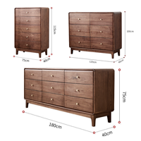 Système de commodes en bois massif pour toute la maison, chambre et salon modernes, 5 à 9 tiroirs, écologique, durable, service de mise en plan professionnel
