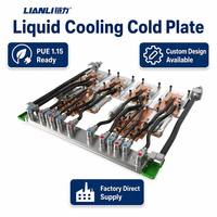 Plaque de refroidissement liquide en cuivre personnalisée pour serveur HPC GPU CPU, bloc d'eau à micro-canaux avec connecteur rapide, OEM Direct