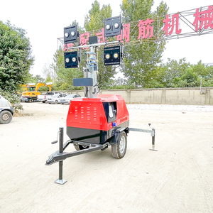 Generador diésel de iluminación de área LED de 4300W con ahorro de energía para torre de mantenimiento de pista de aeropuerto 50/60Hz frecuencia 230V nominal Auto - Product Image 6