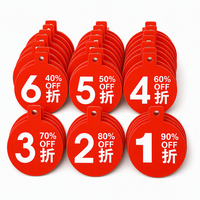 Étiquettes suspendues en papier rondes personnalisées, étiquettes de prix à prix réduit, étiquettes de vente au détail, étiquettes suspendues pour la promotion en magasin