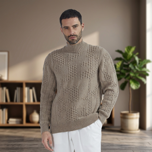 Suéter de Cuello Redondo para Hombre, Invierno, Manga Larga, 80% Eco-Cachemira, 20% Lana Merino, Antipelusas, Tejido, ODM, Hecho en Italia - Product Image 3