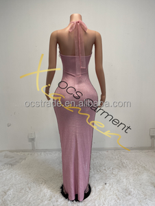 Ocstrade <span class=keywords><strong>Abito</strong></span> <span class=keywords><strong>Lungo</strong></span> da Sera a Goccia di Cristallo <span class=keywords><strong>Abito</strong></span> da Sera di Lusso con Strass e Scollo all'Americana da Donna Lunghezza Fino a Terra 2025 - Product Image 5