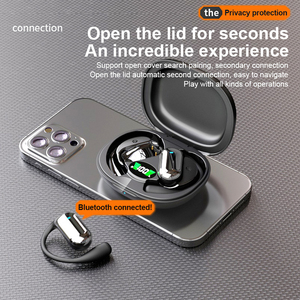 Logo personalizzato 45mah batteria musica riproduzione <span class=keywords><strong>8</strong></span> ore auricolari aperti cuffie cancellazione del rumore <span class=keywords><strong>5</strong></span>.4 TWS Clip su auricolari auricolari - Product Image 6