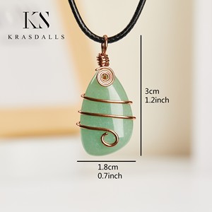 สร้อยคอประดับด้วยลวดคริสตัลแบบดั้งเดิมที่ไม่สม่ำเสมอตามธรรมชาติเครื่องประดับอัญมณีร่วงบำบัดสำหรับสุภาพสตรีควอตซ์อเมทิสต์ - Product Image 6