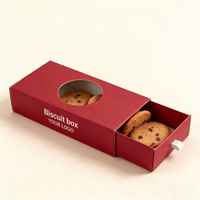 Boîte d'emballage en papier biodégradable de qualité alimentaire pour biscuits, avec pelliculage mat, pour pain, chocolat et autres friandises