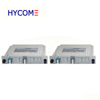 MUX ou DEMUX CWDM 4 canaux à fibre unique LC UPC avec port EXP, cassette plastique LGX avec plage de longueurs d'onde 1260-1650 nm, 2 pièces