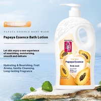 Gel douche hydratant et éclaircissant multi-saveurs à l'essence de papaye, au lait, à la rose et au citron, 650g, pour tous types de peaux