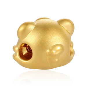 0.35g enamel luxury design micro-hard gold tiger head cap-shaped <b>bracelet</b> <b>beaded</b> gold jewelry accessories - Product Image 2