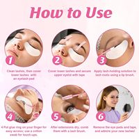 Kits d'extension de cils avec boîte de rangement, patchs pour les yeux, ruban adhésif pour cils, micro-brosses applicatrices, anneaux à colle, applicateurs pour les lèvres, bâtonnets de mascara