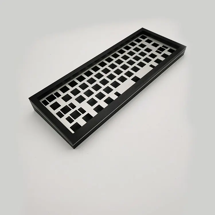 Piezas de teclado de aluminio de policarbonato, mecanizado mecánico cnc personalizado, tkl, aluminio 60%, placa anodizada, 60 carcasas