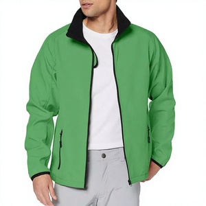 <b>Waterproof</b> Custom Print Stand Collar <b>Winter</b> Windbreaker Nylon Softshell Elastic Composite Polar Fleece Lined <b>Jacket</b> - Product Image 1