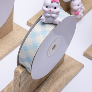 七彩方格棉丝带-耐用环保生日圣诞发饰装饰定制标志 - Product Image 4