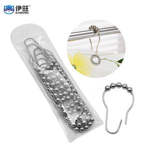 EWANG Wholesale Roller Ball Nickel Plated Bathroom Shower <b>Curtain</b> Rings - Product Image 1