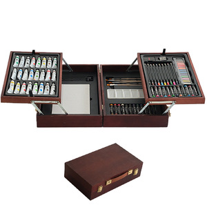 Set de Arte de Madera Chiyuan de 81 Piezas, Lápices de Colores, Pinceles, Acrílicos, Acuarelas, Regalo para Estudiantes de Dibujo - Product Image 3