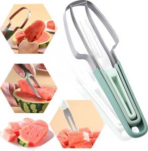 Outil de découpe 3-en-1 personnalisé en gros, en acier inoxydable, pince à fruits et coupe-pastèque - Product Image 5