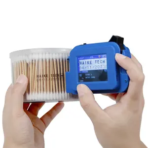 Food Industriële Handheld Inkjetprinter Voor Ijs Koekjes Datum Markering Vervaldatum Productie Datum Codering