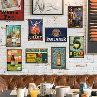 Fábrica al por mayor personalizado 8x12 pulgadas Retro Vintage cerveza Metal signos bebida champán estaño signo para Pub Club decoración de pared
