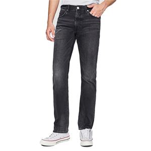 กางเกงยีนส์สีดำแบบสั่งทำพิเศษสำหรับผู้ชาย ผ้าฝ้ายคุณภาพสูง 100% ทรงสลิมฟิตสไตล์วินเทจ กางเกงเดนิมขายาว - Product Image 1