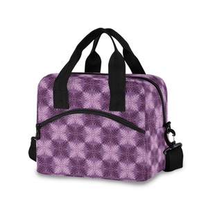 Sac isotherme portable Aloha Collection imprimé Ulu violet hawaïen pour pique-nique et voyage, sac à déjeuner personnalisé pour femmes et adultes - Product Image 1