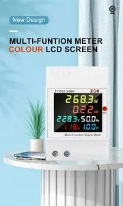 ZYD52-2066din Rail AC Monitor 220V 380V 100A Voltage Current Power Factor Active KWH Electric Energy Frequency Meter VOLT AMP