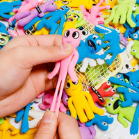 Figurine anti-stress extensible Arc-en-ciel à tirer et lâcher – Jouet amusant en matériau souple pour jeunes adultes