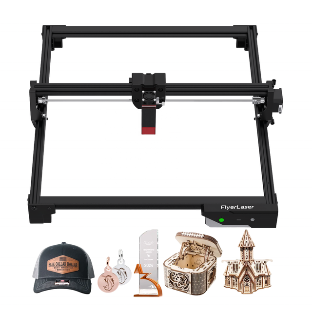 FlyerLaser Z9 Pro Big Engrave Size 400*400mm Multi-functional Wood Metal Acrylic Leather Laser Cutting & Engraving Machine