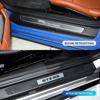 718 911 992 Bande décorative de seuil en fibre de carbone à effet de brillance à sec pour mise à niveau et rénovation des seuils de porte automobile