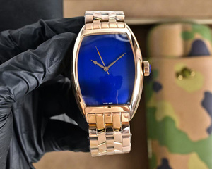 Montre mécanique automatique de luxe haut de gamme, sportive, ovale, en caoutchouc, lumineuse, avec calendrier et chronographe entièrement sertie de pierres. - Product Image 3