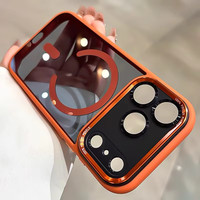 Fundas Transparentes Metálicas con Protección de Cámara para iPhone 18, 17, 11, 12, 13, 16 Pro Max, 15, 16 Plus, 17 Air, Magnéticas y Transparentes