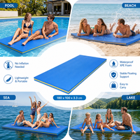 Tapis flottant en mousse XPE, non gonflable, pour la baignade, île flottante, tapis de plage, piscine, lac, mer, divertissement aquatique pour adultes