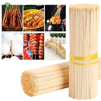 Pics alimentaires biodégradables de brochettes de bambou de BBQ de fruits ronds et pointus naturels jetables écologiques