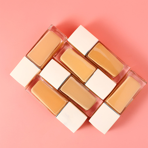 Làm cho logo của bạn trang điểm mụn trứng cá <span class=keywords><strong>Foundation</strong></span> Cream salicylic axit bảo hiểm đầy đủ Matte không thấm nước thuần chay nhãn hiệu riêng nền tảng chất lỏng - Product Image 1