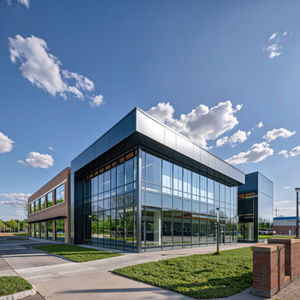 高档豪华钢结构办公楼，带仓库设计钢结构建筑 - Product Image 1