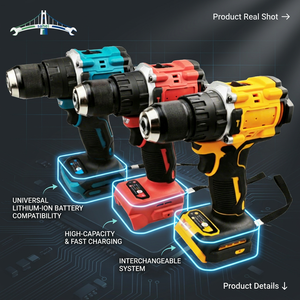 <span class=keywords><strong>Perceuse</strong></span> à percussion sans fil industrielle DW 21V - Batterie rechargeable pour perçage et vissage intensifs - Product Image 1