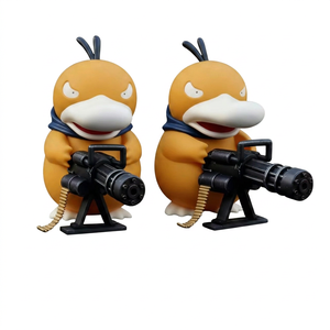 ZW Venta al por Mayor, Figura Creativa de Pato de Resina, Divertido Pato con Pistola, Adorno para el Tablero del Auto, Estatua de Animal Genial, Decoración de Escritorio, Regalo Personalizado - Product Image 1