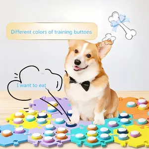 Boutons de base pour animaux de compagnie Boutons enregistrables intelligents avec piles incluses Buzzer pour chien Personnalisable Compact Facile à presser Design