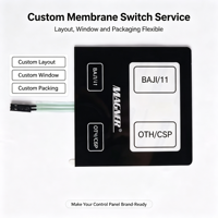Bande tactile résistante à la chaleur PC/PET avec support adhésif pour carte de circuit imprimé, sérigraphiée, utilisée pour les panneaux de commande de machines à brancher
