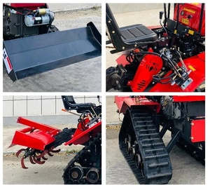 Mini motoculteur à chenilles rotatif en caoutchouc pour terrain humide - Product Image 4