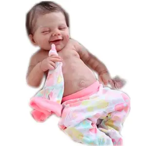 מתנה לשנה חדשה 19 אינץ סימולציה תינוק בובת סיום בובת מלא Glue_cloth גוף Custom לידה מחדש Reborn בובה