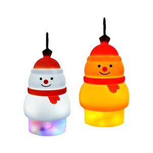 Guirlande lumineuse LED en silicone en forme de bonhomme de neige de Noël, lumière d'ambiance colorée, lampe de chevet à intensité variable, décoration de Noël - Product Image 1