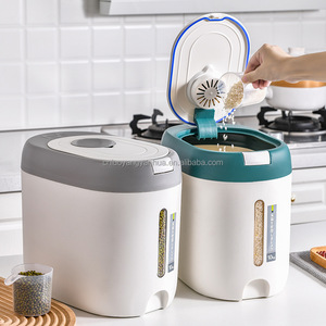 Organizador de despensa de cocina multiusos Cubo de harina Grano Cereal Dispensador de alimentos secos Contenedor de almacenamiento de arroz con taza medidora - Product Image 6