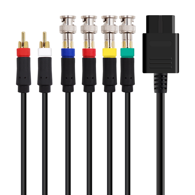 RGB RGBS RCA Cable for NGC N64 SFC SNES Gamecube Composite Cable Game Console Accessories for CRT Monitor TV