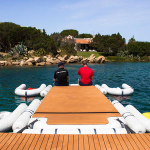 20 см толщина плавучий док воды надувная платформа с жесткой лестницей плавание рыбалка Остров отдыха - Product Image 6