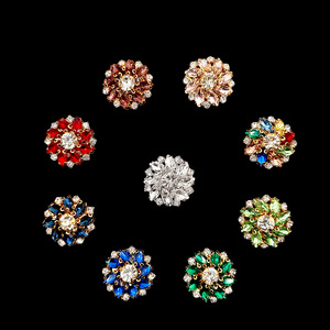 Nuevos Botones de Cristal con Diseño de Flor y Ojo de Caballo, Plateados, Ecológicos y de Lujo, para Camisas de Mujer, Accesorios Shengzuan - Product Image 2