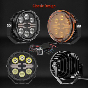 Faro auxiliar LED F850 <span class=keywords><strong>1250GS</strong></span> ADV de 4.5 pulgadas IP68 de doble color DRL estroboscópico para moto de cross con cubierta y cableado - Product Image 5
