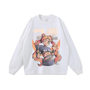 เสื้อยืดแขนสั้นพิมพ์ลายการ์ตูนและอนิเมะ2D สไตล์ญี่ปุ่นสำหรับผู้ชายและผู้หญิงเสื้อผ้าแนวสตรีทแบบลำลองและทรงหลวม - Product Image 1